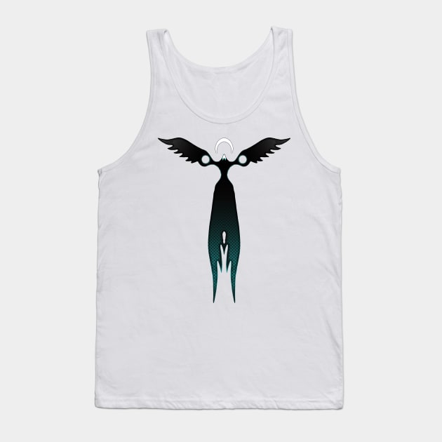 Moon and Night Raven Tank Top by frooglekade